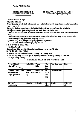 Đề kiểm tra Ngữ văn lớp 11 - Bài viết số 6 - Năm học 2016-2017 - Trường THPT Tân Bình
